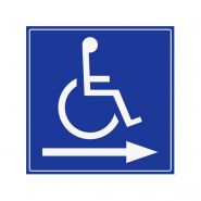 Refz409 - panneau handicapé - abc signalétique - direction droite