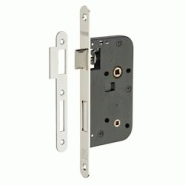 Serrure encastrable à condamnation pour porte de salle de bain et toilettes, axe 50mm, bouts ronds, acier nickelé - THIRARD - gris 3150260193213 Serrure encastrable à condamnation pour porte de salle de bain et toilettes, axe 50mm, bouts ronds, acier nickelé - THIRARD - gris 3150260193213