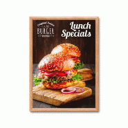 SHOWDOWN Displays Exposiciónate Cadre Clic-Clac Standard 50x70 cm Coins En Onglet 25 mm Bois KR50x70G25LB - marron aluminium 8596052191411