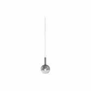 Suspension en verre borosilicate fumé miroir, douille E27, design moderne, câble réglable, diamètre 20 cm, IP20 - Perenz - transparent 8554 SP