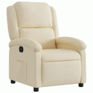 VidaXL Fauteuil inclinable crème tissu Modèle Rerlonis - 3205415