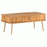 VidaXL Table basse 100x50x40 cm Bois d'acacia massif Modèle Apex Prime - 289650
