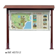 Vitrine d'extérieur en aluminium et bois de 30, 58, 75 mm d'épaisseur idéale pour la protection des informations