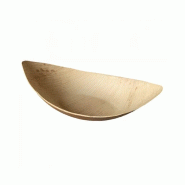 Bol jetable Bateau 23x13 cm en feuille de palmier - 25 pièces - Ecobioshopping - Matériau naturel 7611243317768