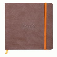Carnet souple Rhodiarama chocolat A5, 160p./80 feuilles ivoire 90 g/m², dot grid - marron 117453C