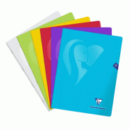 Clairefontaine Lot de 10 Cahier Mimesys 24x32, 96p./48 feuilles 90 g/m² piquées, coloris assortis (6), ligné + marge - 3329683033653