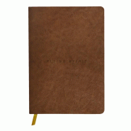 Clairefontaine Lot de 3 Carnet Flying Spirit A5, 180p./90 feuilles ivoire 90 g/m² , couv. Rembordée cuir, coloris cognac, ligné - 3329681069463