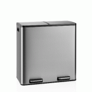 Collecteur de déchets / Système de tri des déchets Clean 13 S - 60L (2 x 30 L) Acier inoxydable argent hjh OFFICE - argenté inox 741113