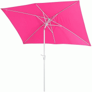 Décoshop26 - Parasol de jardin 2x3m rectangulaire inclinable polyester/aluminium 4,5kg rose 04_0003895 - aluminium 3000536232699