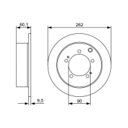 Disque de frein Bosch 0986479512 - boîte de 2 disques - côté arrière - disque plein - 5 trous - épaisseur 9,5 mm Disque de frein Bosch 0986479512 - boîte de 2 disques - côté arrière - disque plein - 5 trous - épaisseur 9,5 mm