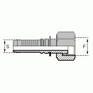 Embouts ORFS Femelle - Droit (DKORFS-IN) - Filetage UNF - Joint facial - IFORF01010 - 1 pouce