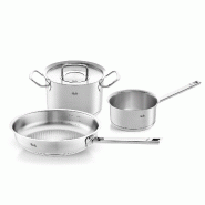 Fissler - Collection Profi originale - coffret 3 pièces (casserole en acier de 20 cm, casserole de 16 cm, poêle de 24 cm) - 4009209382869