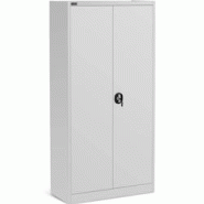 Fromm & Starck Armoire De Bureau Métallique À Dossiers Star_MCAB_29 (Gris, 90 x 40 x 180 cm, Capacité de Charge 160 kg, 4 Étagères, 2 Clés, Acie