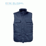 Gilet rangers uni en polyester/coton - City Guard - tissu déperlant, doublure polaire, 8 poches_0
