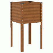 Helloshop26 - Jardinière bac lit surélevé plantes fleurs terrasse jardin 45 x 45 x 88 cm acier résistant aux intempéries marron 02_0037618 - 3000 Helloshop26 - Jardinière bac lit surélevé plantes fleurs terrasse jardin 45 x 45 x 88 cm acier résistant aux intempéries marron 02_0037618 - 3000