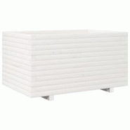 Helloshop26 - Jardinière bac lit surélevé plantes fleurs terrasse jardin 90 x 60 x 49,5 cm bois de pin massif blanc 02_0038028 - 3000217653904 Helloshop26 - Jardinière bac lit surélevé plantes fleurs terrasse jardin 90 x 60 x 49,5 cm bois de pin massif blanc 02_0038028 - 3000217653904