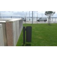 Mais - Poubelle publique Larus - couvercle et cendrier - acier, fonte - 50L/85L_1