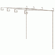 Pergola de jardin Marron antique 4x3x2,5 m Fer Modèle Atlas Flex Élite - 313998