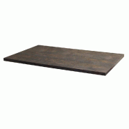 Plateau rectangle de table d'intérieur Tavola 110x70cm stratif.Underground Rouil