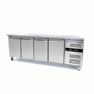 Table réfrigérée Tropicalisée 4 portes PREMIUM - GOLDINOX - inox 3701770829606