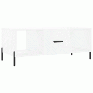 VidaXL Table basse blanc 102x50x40 cm bois d'ingénierie Modèle Aero Signature Plus - 829308