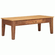 VidaXL Table basse Marron 110 x 55 x 40 cm Bois de mangue massif Modèle Orion Office Essence - 42003315