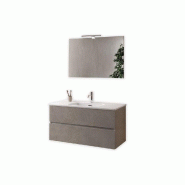 AQA Design Composition de salle de bain en mélamine ORIZON Pierre de La Havane L.101 P.46,5 H.190 MPOR10-AVP - beige Bois manufacturé MPOR10-AVP