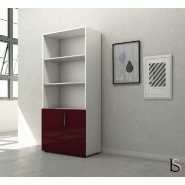 Armoire haute mixte à portes battantes Luxury - Ofitres - Bordeaux_0