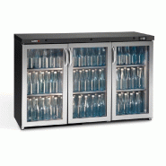 Arrière-bar 3 portes battantes vitrées 326L - H 900mm | Gamko - MG3/315GCS