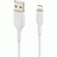 Câble de charge/synchronisation Lightning Belkin PVC certifié mfi 15 cm blanc - blanc CAA001bt0MWH