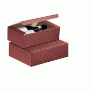 Coffret 2 bouteilles - séparateur bordeaux 18x9.5x34cm - par 10 - carton élégant