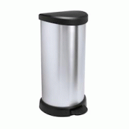 Curver Poubelle à pédale aspect métal 5 L - 185376 Curver Poubelle à pédale aspect métal 5 L - 185376