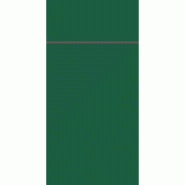 DUNI - Serviette airlaid pliée en pochette à couverts Dunisoft Slim 40x33cm Vert Foncé - 4x65 = 260 pièces - vert papier 211078