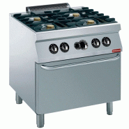 Fourneau tout gaz 4 feux + four GN2/1 - Diamond - 0615402017534
