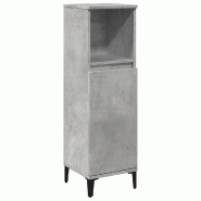 Helloshop26 - Armoire de salle de bain murale moderne rangement ouvert 30 x 30 x 100 cm en bois gris béton 02_0051038 - vert métal 3000236708401