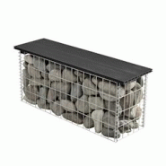 Helloshop26 - Banc de jardin gabion noir 03_0006437 - 3001779182727 Helloshop26 - Banc de jardin gabion noir 03_0006437 - 3001779182727