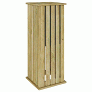 Helloshop26 - Caisson de plantation durable jardin 33 x 33 x 85 cm en pinède imprégnée marron 02_0058974 - marron Bois massif 3000240876899