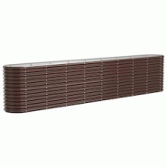 Helloshop26 - Jardinière bac lit surélevé plantes fleurs terrasse jardin de jardin acier enduit de poudre marron 02_0039505 - 3000218554453 Helloshop26 - Jardinière bac lit surélevé plantes fleurs terrasse jardin de jardin acier enduit de poudre marron 02_0039505 - 3000218554453
