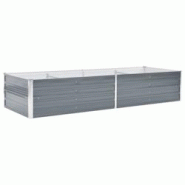 Helloshop26 - Jardinière lit surélevé plantes fleurs jardin acier galvanisé 240 x 80 x 45 cm gris 02_0001103 - 3000074621535 Helloshop26 - Jardinière lit surélevé plantes fleurs jardin acier galvanisé 240 x 80 x 45 cm gris 02_0001103 - 3000074621535