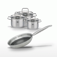 Lot de 3 Faitouts Elo Relief Solution et Poêle 28 cm - gris 3176239959574