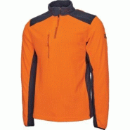 Polaire Cob Solidur - 100% Polyester - Haute Visibilité Orange - Poche Poitrine avec Zip