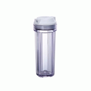 Porte filtre 10" transparent F 1/4"-18 NPT - Conforme NSF, Corps ABS, Tête PP, Clé d'ouverture incluse Porte filtre 10" transparent F 1/4"-18 NPT - Conforme NSF, Corps ABS, Tête PP, Clé d'ouverture incluse