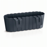 Prosperplast - Jardinière de balcon BOARDEE HOOK 4,9 L - 38,3x21,2x13 cm, anthracite - gris plastique ZA3254