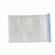 Sachets bulles avec adhésif repositionnable - 10x12.5cm + rabat 5cm - par 150 - Polyéthylène basse densité