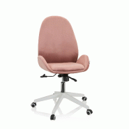 Siège de bureau / Siège pivotante AVEA velours rose hjh OFFICE - rose polyester 729429