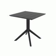SIESTA EXCLUSIVE Table d'Extérieur Paris 70 Noire - noir plastique polypropylène SP-SI-296BL