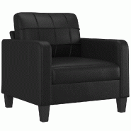 VidaXL Fauteuil Noir 60 cm Similicuir Modèle Fermorix - Matériau naturel 359107