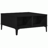 VidaXL Table basse Chêne noir 60 x 60 x 30 cm Modèle Ambre Plus - 862589