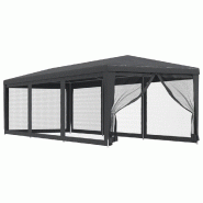 VidaXL Tente de fête avec 8 parois latérales en maille Anthracite 3x9m Modèle AbriPort 171 - noir 319244