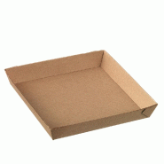 Assiette carrée Quartz carton laminé couleur naturelle 16x16x1,6cm - par 200
